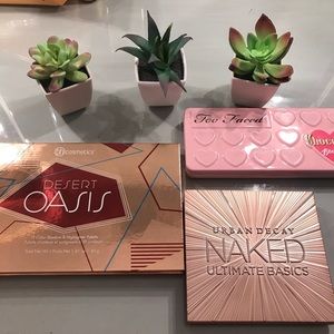 BH, U Decay, T Faced Lot of 3 barely used palettes